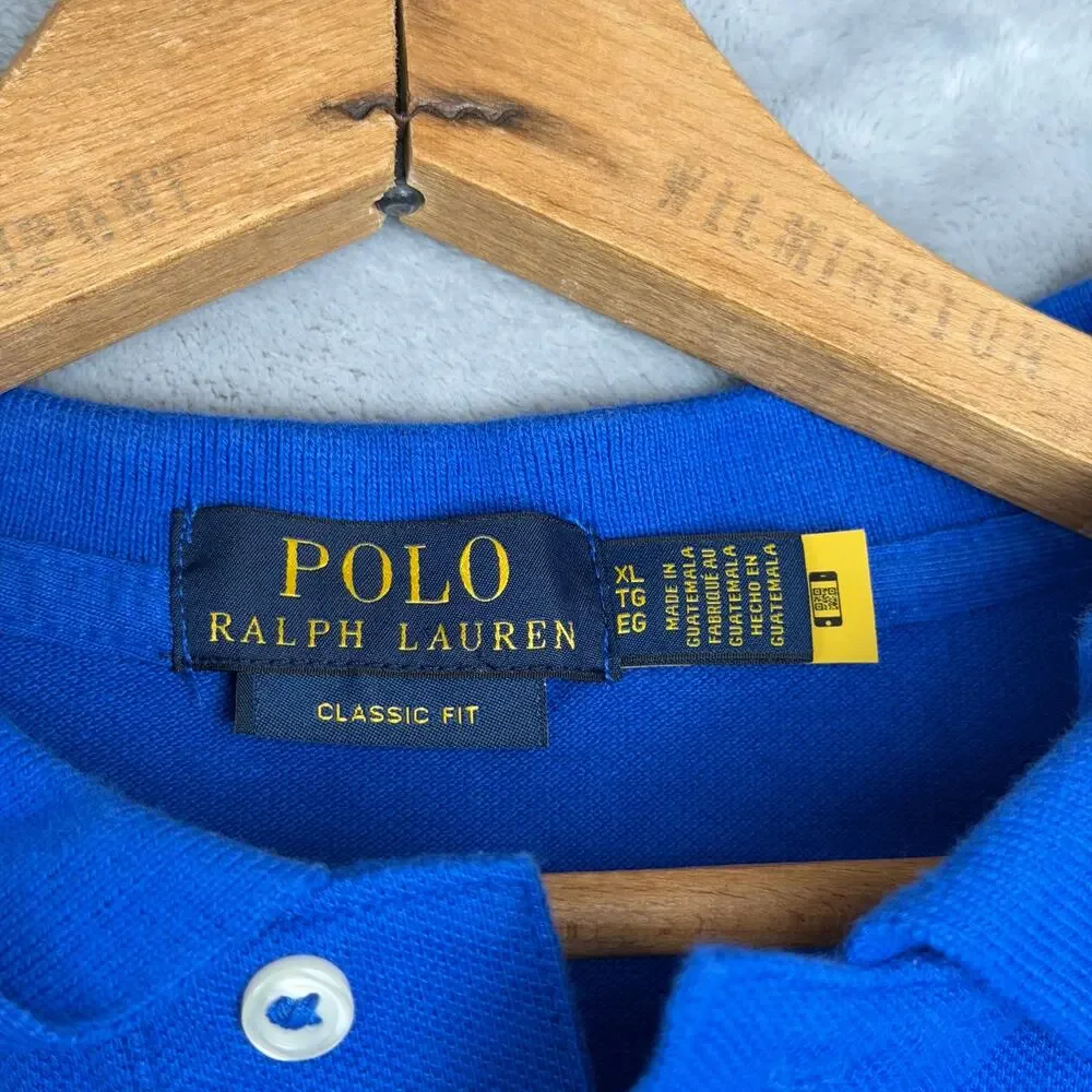 Polo Ralph Lauren Mens XL Classic Fit Blue Short Sleeve Polo Shirt‎